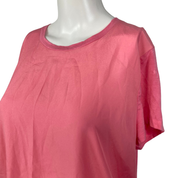 Lauren‎ Ralph Lauren T-Shirt Womens Sz L Pink Crew Neck Tee Stretch - Picture 3 of 9